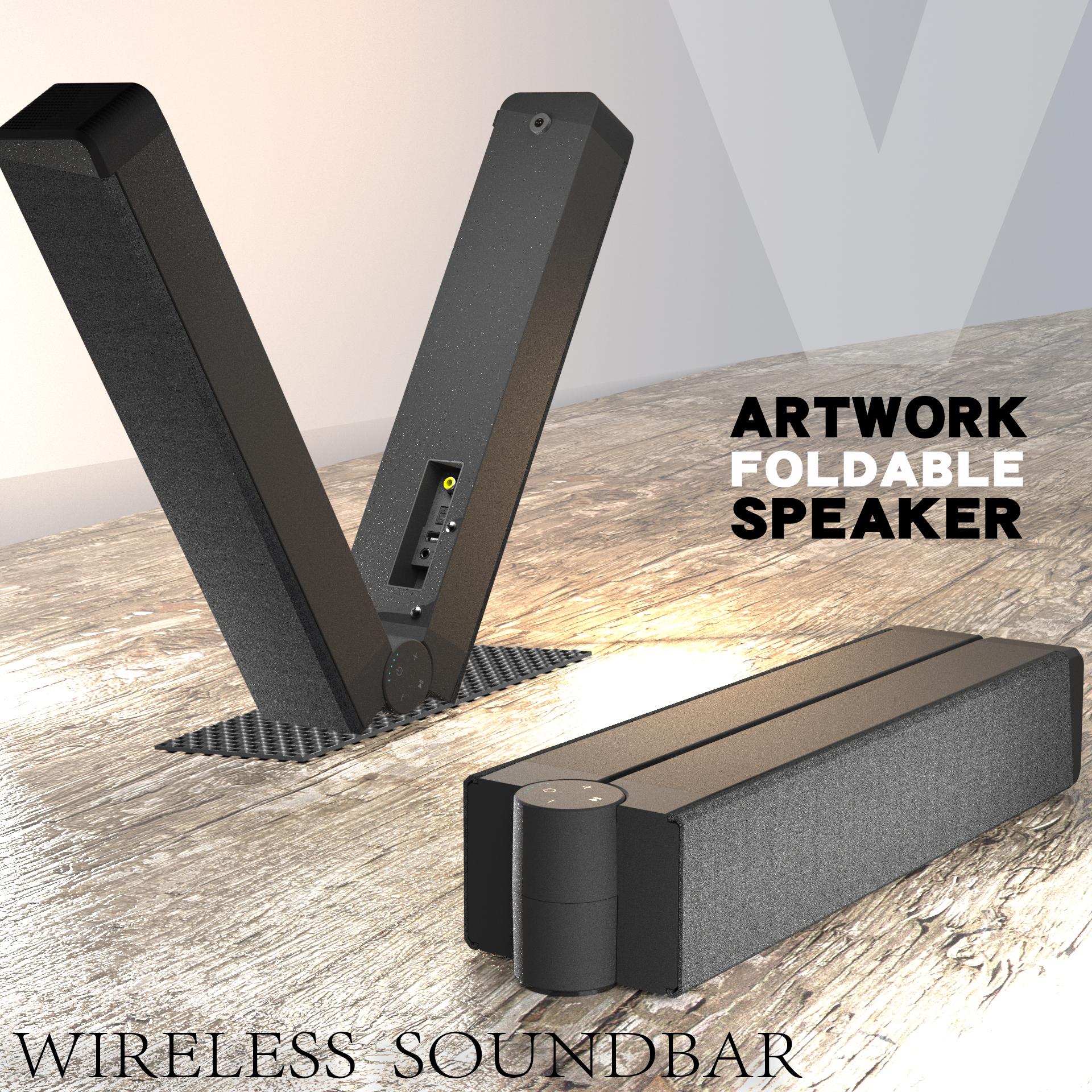 Foldable Sound Bars For TV Speaker, Bluetooth 5.1, Opt, Coaxial, USB, AUX Inputs, Projector TV Sound Bar, PC, Home Theater, 3D Surround Sound System - 26.8 Inch