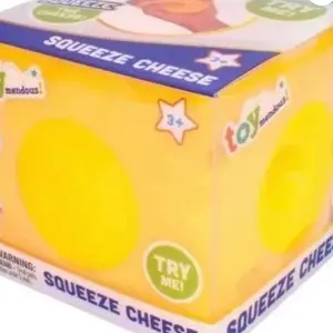 Squeeze cheese squishy medium size stress relief toy