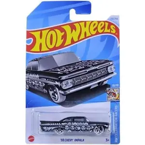 Hot Wheels 59 Chevy Impala (Black), TH Limited Rare HW Celebration Racers 10/10