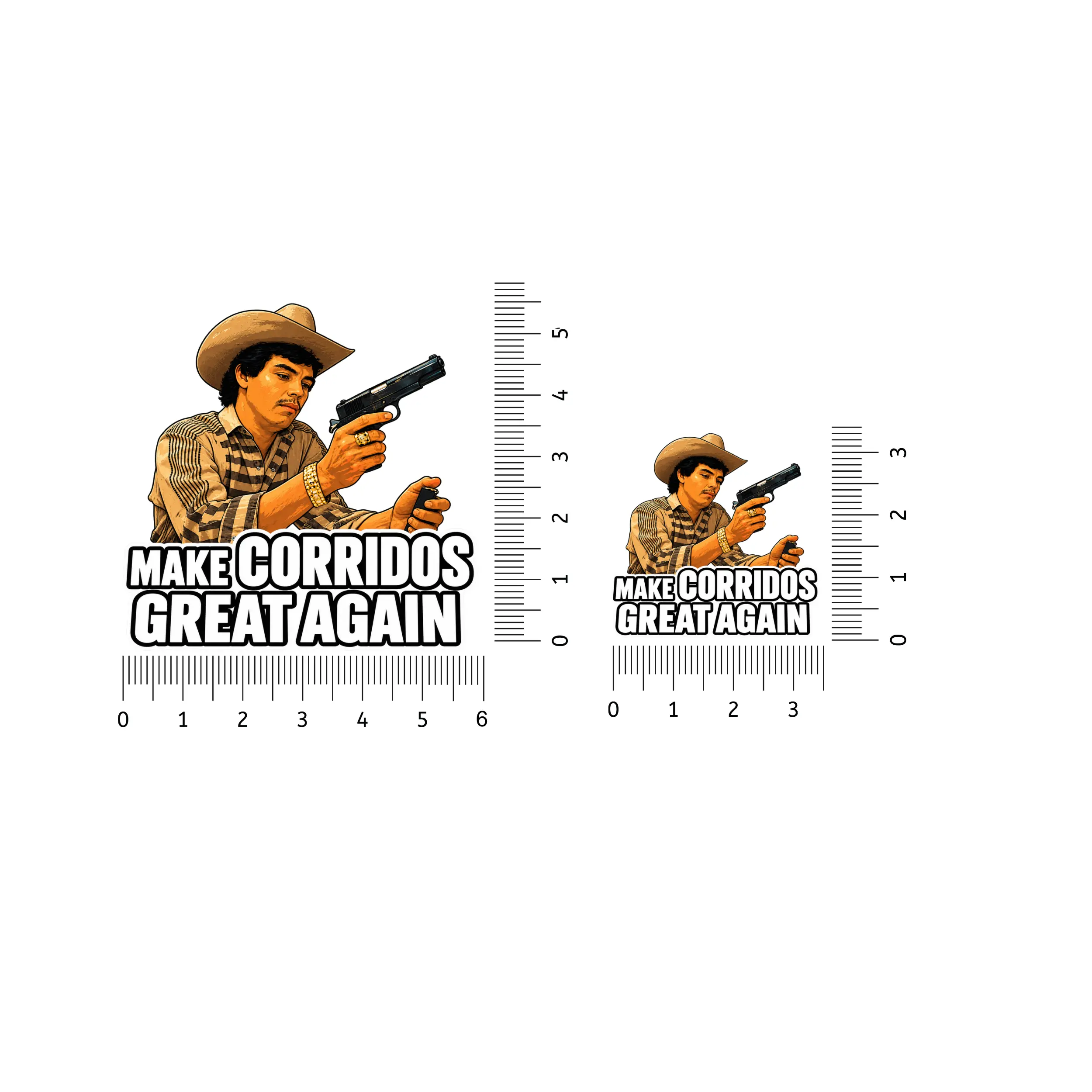 2-Pack UV Waterproof MAKE CORRIDOS CHALINO sticker