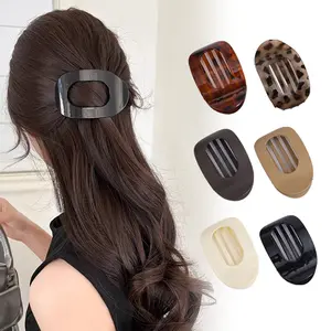 6-Pack Matte Acrylic Hair Clips – Flat No-Crease Barrettes, Strong Hold for Thick & Thin Hair, Perfect for Work, Parties & Travel