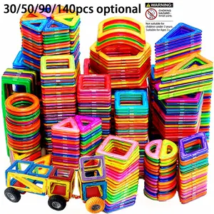 Children's Magnetic Toy Set, Education Learning Toys, STEM Magnet Blocks and Stacking Magnetic Tiles, Helps Develop Children's Hands-On Ability and Creativity, Perfect Birthday and Halloween Gift in Different Shapes