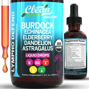 Clean Nutra Burdock, Echinacea, Elderberry, Dandelion, Astragalus, Milk Thistle, Sea Moss, & More for Lymphatic Support Liquid Drop - Lympho Defend Clean Nutra Burdock, Echinacea, Elderberry, Dandelion, Astragalus, Milk Thistle, Sea Moss, & More for Lymphatic Support Liquid Drop - Lympho Defend