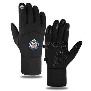 Chivas Soccer Club Logo Printed Winter Gloves Soccer Gear Outdoor Sports Touchscreen Warm Gloves for Men and Women Perfect Christmas New Year Thanksgiving Day Gift for Sports Enthusiasts and Soccer Fans Energizing Cold Weather Accessories