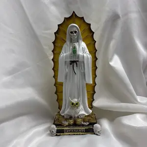 Holy White Santa Muerte 12” – Protection, Peace & Spiritual Blessings
