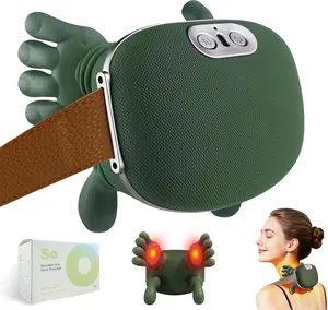Bionic Neck Massager with Adjustable Heat, Portable Deep Tissue 4D Kneading Electric Shoulder Massager, Compact Design with Soft Silicone Massage Heads for Relaxation and Comfort tiktokshopspringglowup