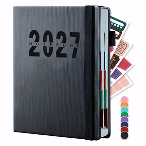 2027 Daily Planner Calendar Diary with 4 Included Stickers, 8 Colors Available, 200 Sheets/400 Pages Planner Notebook, Time Management Notebook, Efficiency-boosting Schedule and Calendar, Calendar and Personal Planning Supplies.