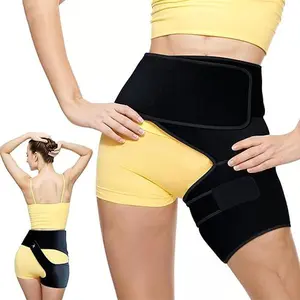Adjustable Hip and Thigh Wrap Workout Support Belt Athletic Compression Sleeve Gym Training Fitness Gear for Squats Heavy Lifting