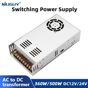 360W Switching Power Supply, AC to DC12V 30A/DC24V 15A regulated power supply, LED lighting-LED light strip low voltage transformer, Power supply for automation equipment, electricians, computer instruments, etc.