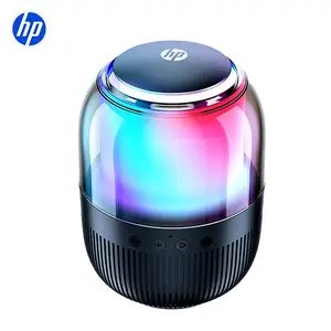 Hp Bts05 Bluetooth-compatible Speaker with LED Light, Portable Wireless Outdoor Speaker, Stereo Speakers, Clear High-Quality Sound, TWS Technology, Ideal for Garden/table
