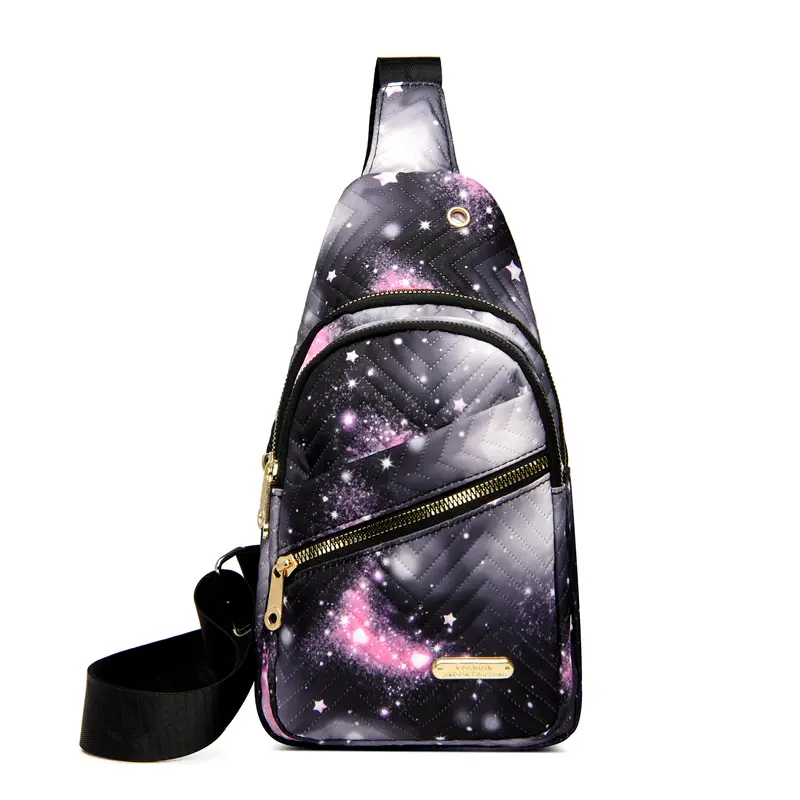 【Local Delivery】Maxoner Chest Bag for Women Men Unisex Adjustable Quilted Crossbody Sling Shoulder Bag Fanny Pack  Holiday Party Gifts Zipper Compact