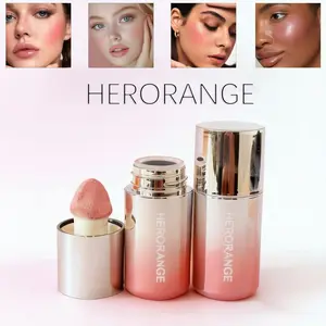 [5 Piece Set]HERORANGE Liquid Blush Stick With Sponge Tip For Lips And Cheeks WaterproofAnd Long-Lasting Suitable For All Skin Tones Brightening Effect Birthday Gift Valentine's DayGift Girly Must Haves Cheap Teen Girs Trendy Stuff！