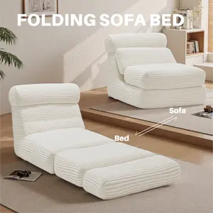 Corduroy Multi-Functional Convertible Sofa Bed Couch - Folding, Space-Saving Floor Furniture for Living Room, Bedroom (Sofas Living Room)