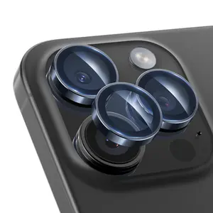 2 Pack Camera Lens Protector for iPhone 16/15/14 Series, Shatterproof, Scratch-Resistant, Waterproof, Case-Friendly, 1:1 HD Individual Lens Protection Cover Protective