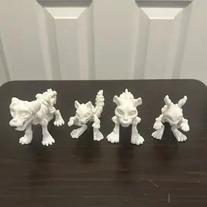 Articulated Skeleton Animals - Dog Bunny Squirrel Cat - Halloween Figurines for Decor and Fidgeting