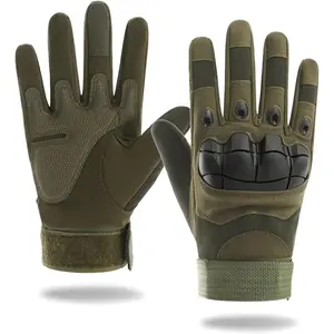 Tactical Full Finger Gloves - Soft Knuckle Protection, Touchscreen Non-Slip Breathable, For Outdoor Sports Motorcycle Riding Training Hunting, Men Women Work Gloves