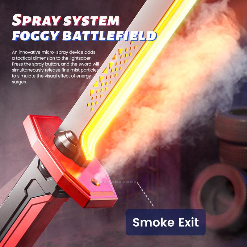 31.5" Cyberpunk Neon Sword with Dynamic LED Lights, Spark Effects & Motion-Activated Sound, USB-C Charging, Collectible Cosplay Toy for Anime Fans