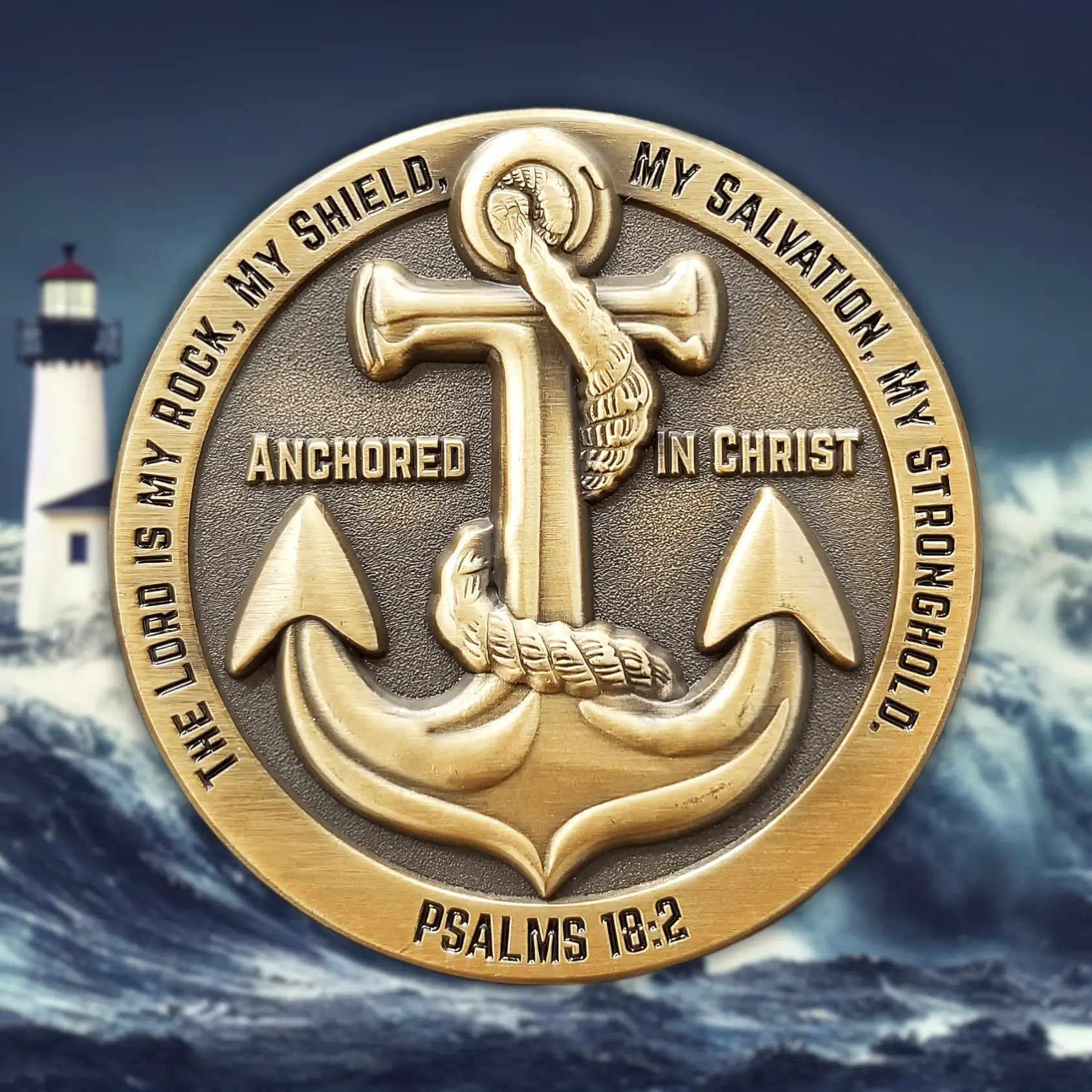 Anchored in Christ Pocket Token – Faith & Strength Reminder, Christian Gift