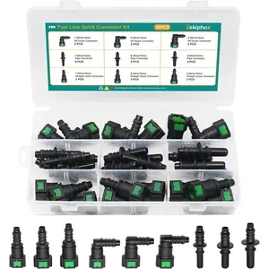 30pcs Assorted Fuel Line Quick Connector Set Fuel Line Repair Kit Hose Release Connect Fittings SAE 7.89mm 9.49mm 9.89mm to ID 8mm