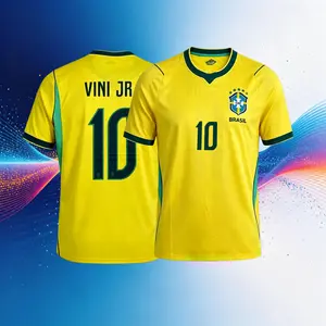 2026 Brazil National Team Away Short Sleeve Soccer Jersey Quick-Dry