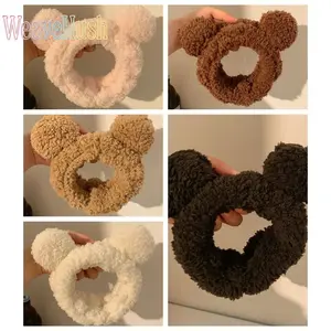 Cute Bear Plush Headband for Women & Girls, Soft Fluffy Cartoon Bear Makeup Headband, Comfortable Face Washing & Skincare Hair Hoop, Adorable Fashion Hair Accessories, Sweet Gift Idea for Birthday Holiday Daily Use,summervibes