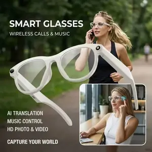 2MP HD Smart Glasses Camera, Video Recording & Translation, Wireless Calling, Music Playback, Voice Assistant, Portable Sports Eyewear