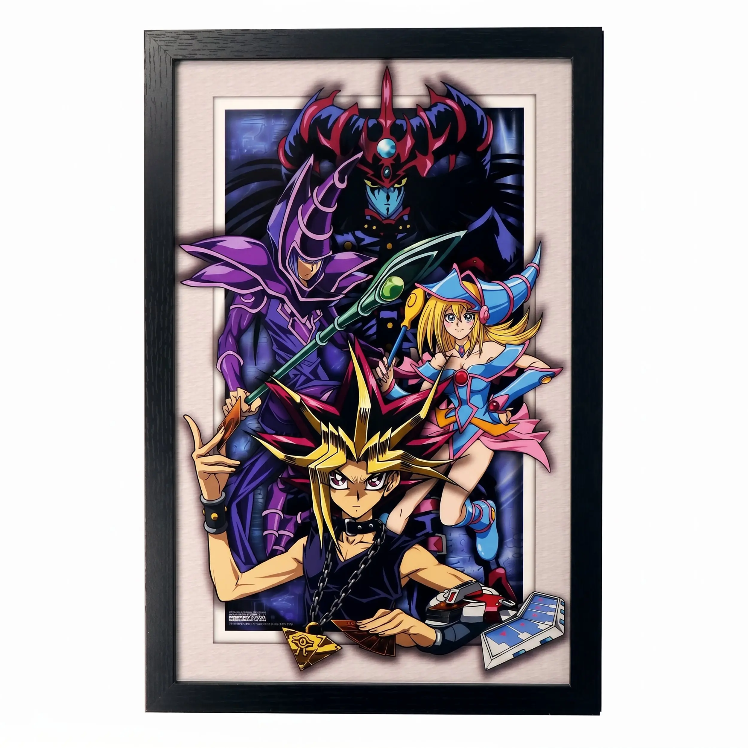Yu-Gi-Oh! - Gi-Oh - Magicians - 11x17 Faux Matted Print Under Plexi