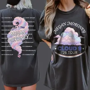Megan Moroney Cloud 9 Tour 2026 Shirt, Country Music Fan Gift, Pink Cloud Graphi