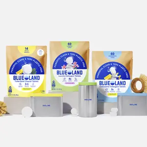 Blueland Tablet Trio, Toilet Bowl Cleaner, Dishwasher & Laundry Detergent Tablets with 3 Reusable Steel Storage Tins