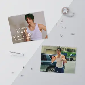 Milo Manheim 2026 Calendar, Handsome Actor Wall Calendar, Celebrity Fan Gift, Monthly Photo Planner for Home and Office Decor