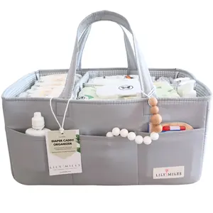 Baby Diaper Caddy Organizer - Heather Gray Baby Diaper Caddy Organizer - Heather Gray