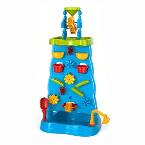 Double-Sided Kids Water Sand Table With Waterfall Design, Summer Outdoor Play Sensory Toy, Ideal Birthday Holiday Gift For Boys Girls