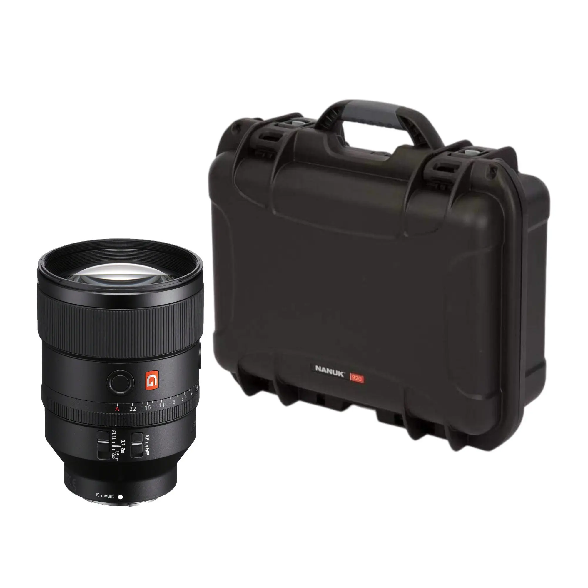 Sony FE 135mm f1.8 GM Lens Bundle with Smooth, Round Molded Interior Hard Case, Foam Insert and Lid Organizer