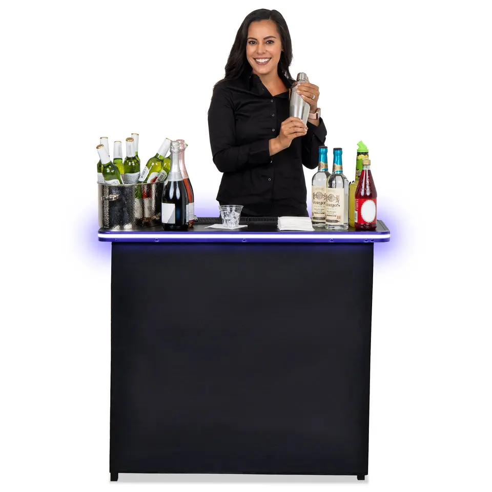 GoBar Portable Bar Table with Multi-Color LED Lights GoBar Portable Bar Table with Multi-Color LED Lights