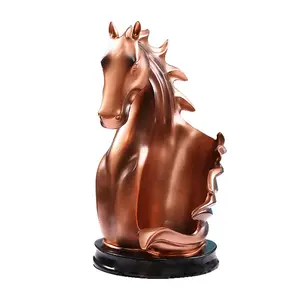 Horse Design Wine Bottle Holder, 1 Count Creative Desktop Copper Horse Statue, Decorative Storage for Home Kitchen Wine Cellar