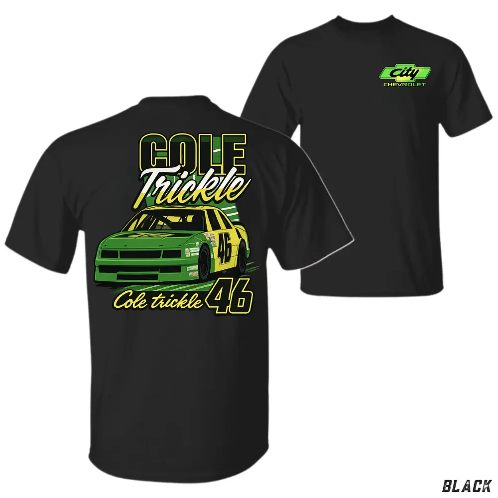 Cole Trickle Racing T-Shirt, Vintage #   46 Race Car Graphic Tee, Double-Sided Motorsport Shirt for Racing Fans, Gift for Car Enthusiasts & Retro Racing Lovers