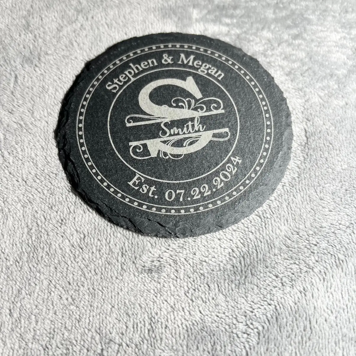 Personalized wedding coasters