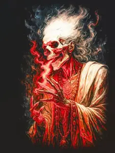 Halftone Skull DTF Transfer for Black Fabric Ready to Press Heat Transfer Direct to Film 300-320°F Firm Press Settings