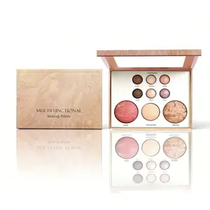 Holiday Baked Starter Kit-Full Face Makeup Palette,eyeshadow affordable bronzer powder highlighter comtour Cosmetic All Skin Types Baked Tan Makeup Starter Kit