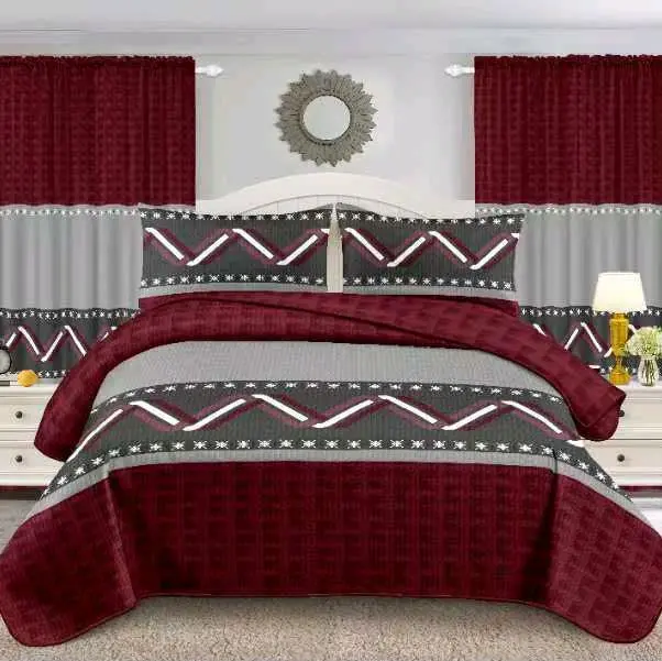 7-Piece Comforter Set with Curtains & Decorative Pillows – Complete Bedroom Set