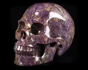 Gemstone 5.0" Russian Charoite Carved Crystal Skull,Realistic, Crystal Healing