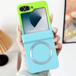 Gradient Color For Magsafe Magnetic Hinge Protection Hard Plastic Phone Case for Samsung Galaxy Z Flip 7 FE 6 5 4 3 5G Cover