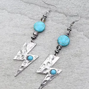 Western Thunder Stone Dangle Earrings