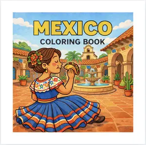Mexico Coloring Book | Mexican Culture Art | Latin Heritage Gift