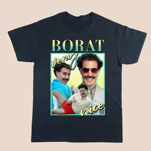 Borat Homage T-Shirt – You Have A Nice Vagine, Very Nice Ladies Top, Perfect for Hen Party, Novelty Birthday Gift, Borat Mankini Yekshamesh