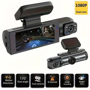 1080P Car DVR，2/3 Channel  Car Dash Cam,Car Video Surveillance with Night Vision，WiFi Mobile Connectivity，Automatic Cycle，24/7Parking Mode Car DVR Hd Screen Front Rear dashcam