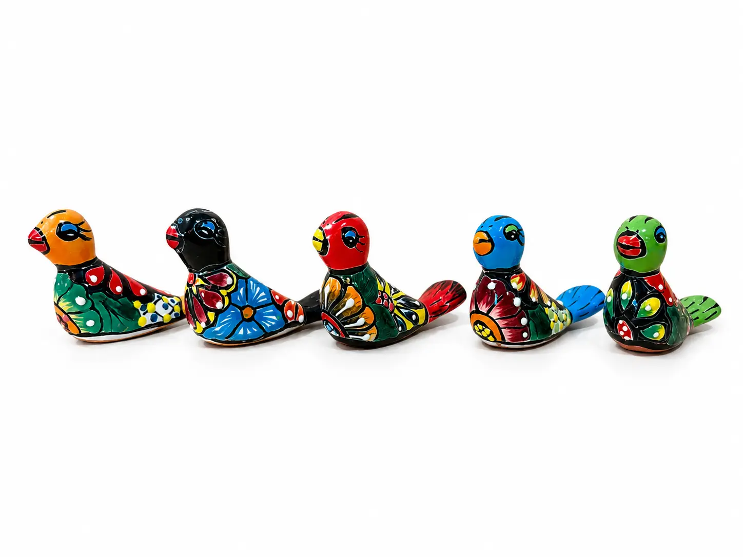 Handmade Talavera Birds Set of 3 | Mexican Ceramic Bird Figurines | Colorful Home Decor | Hand Painted