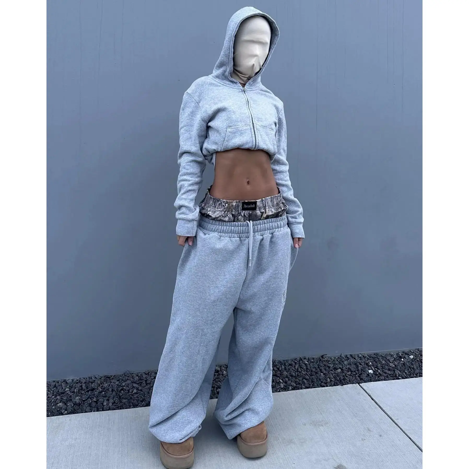 Awaited Militia Double-Waisted Sweatpants - TikTok Shop Awaited Militia Double-Waisted Sweatpants - TikTok Shop
