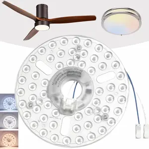 6.3" Ceiling Fan LED Light Engine Replacement Upgrade  Kit 2200LM Bright 3CCT 3000K 4000K 6000K  Dimmable 120V 24W PCB,  Easy Install in 5min (cover or globe NOT included)