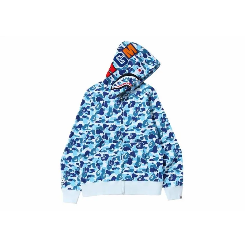 BAPE ABC Camo Shark Full Zip Hoodie Blue (men) by StockX BAPE ABC Camo Shark Full Zip Hoodie Blue (men) by StockX